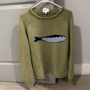 Things Between Green Fish Crewneck Sweater